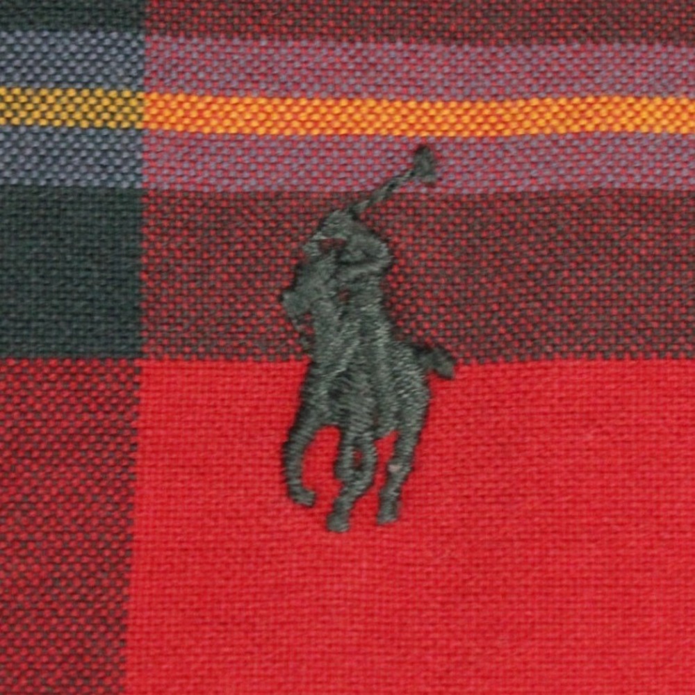 Vintage Ralph Lauren Plaid‎ Button Front Shirt XL Red Tartan Classic Fit Cotton - Picture 3 of 7